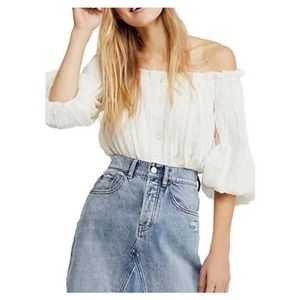 Free People We the Free Dancing Til Dawn Bohemian Cropped Top